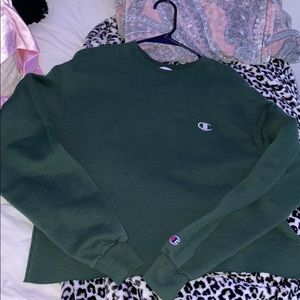 Green champion hoodie